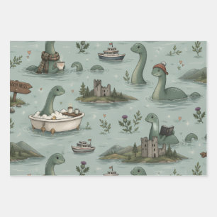 Ungetüm von Loch Ness Geschenkpapier Set