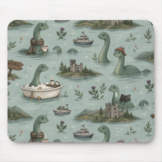 Ungetüm von Loch Ness  Mousepad (Vorne)