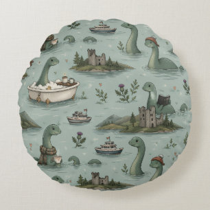 Ungetüm von Loch Ness Rundes Kissen