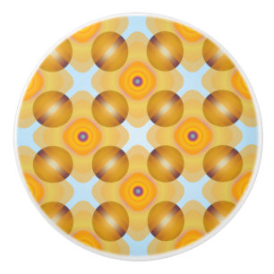 Ungewöhnlich gelb geometrisch keramikknauf