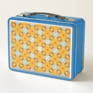 Ungewöhnlich gelb geometrisch metall lunch box