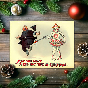 Ungewöhnlich Viktorianischer Spaß Weihnachtskarte Feiertagskarte