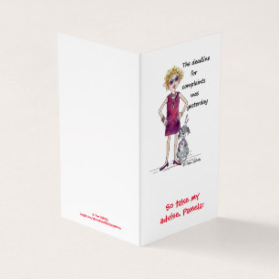 Ungewöhnliche Feiertage Gruß rote Aquarellkarikatu