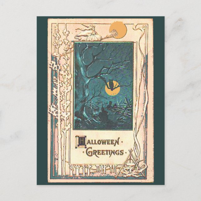 Ungewöhnliche Halloween-Grußkarte Postkarte (Vorderseite)