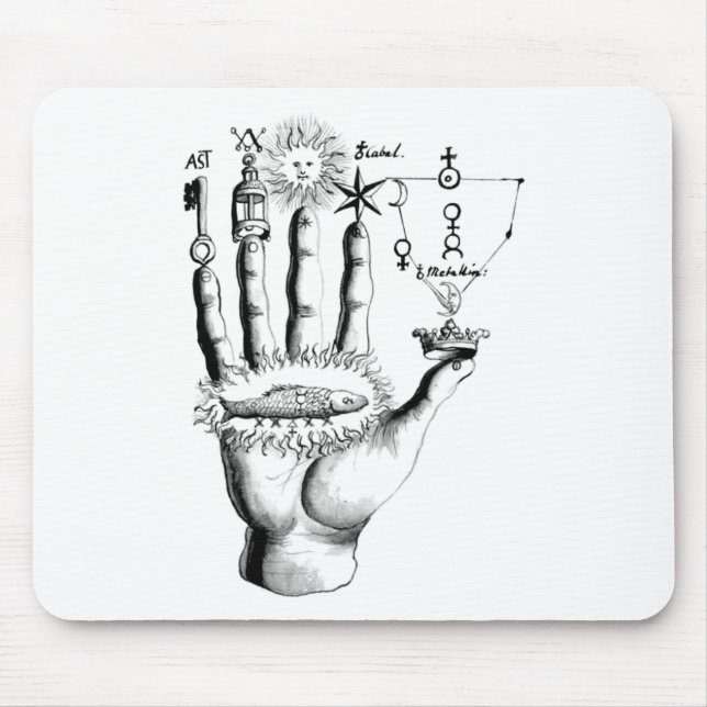 Ungewöhnliche Handsun-Alchimie Steampunk Mousepad (Vorne)
