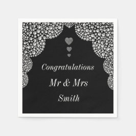 Ungewöhnliche hübsche Hochzeit personalisierte Ser Serviette