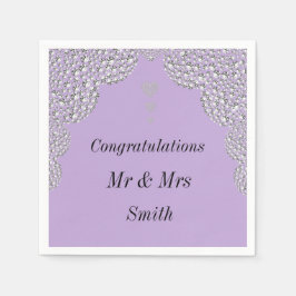 Ungewöhnliche hübsche Hochzeit personalisierte Ser Serviette