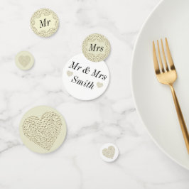 Ungewöhnliche hübsche Hochzeitskonfetti personalis Konfetti