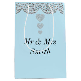 Ungewöhnliche hübsche personalisierte Hochzeitsges Mittlere Geschenktüte