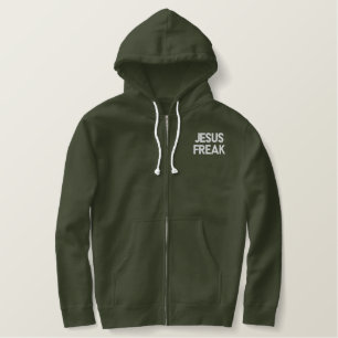 Ungewöhnliche Jacke Jesuss Bestickter Hoodie