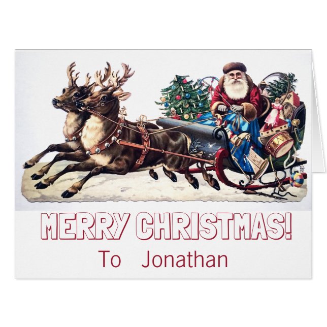 Ungewöhnliche Vintage Grusskarte (Vorderseite (Horizontal))