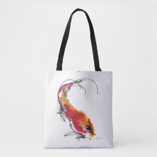 Ungewöhnlicher Hahn. Kalligraphie und Watercolor. Tasche