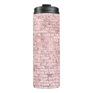 Ungewöhnlicher, hellgesättigter abstrakt rosa Hint Thermosbecher