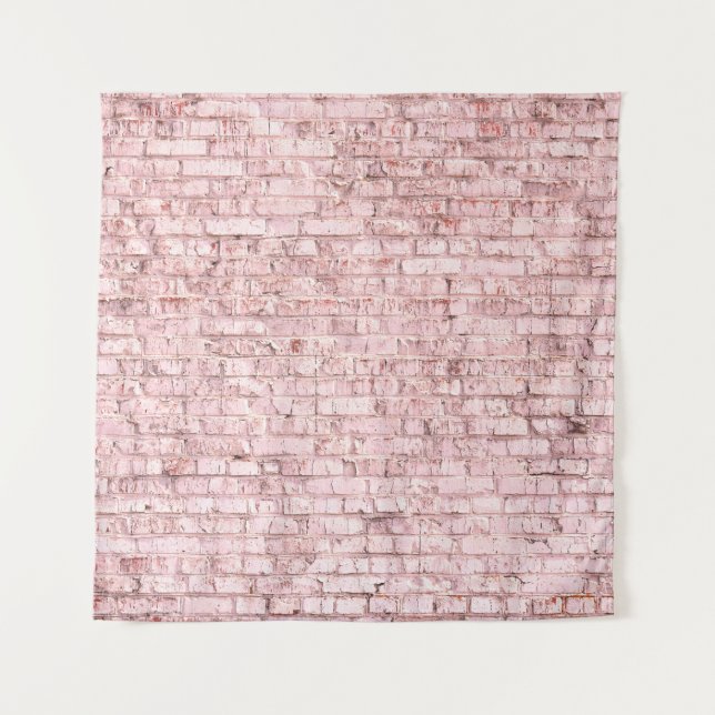 Ungewöhnlicher, hellgesättigter abstrakt rosa Hint Wandteppich (Vorderseite)