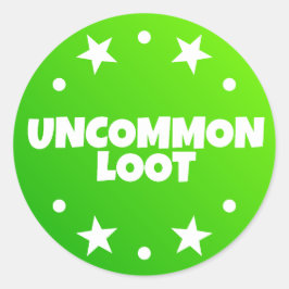 Ungewöhnlicher Loot Gamer Kinder Neon Green Text S Runder Aufkleber