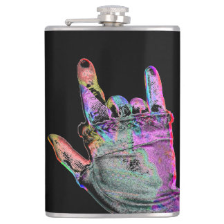 Ungewöhnlicher Rock Hand Vinyl Wrapped Flask Flachmann