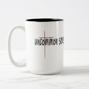 Ungewöhnlicher Sinn des Kreuzes Zweifarbige Tasse