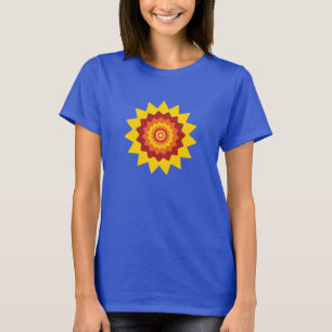 Ungewöhnliches Damen T-Shirt mit Blumenmotiv