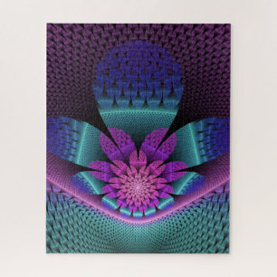 Ungewöhnliches Gemustertes Fantasy Blume Fraktal