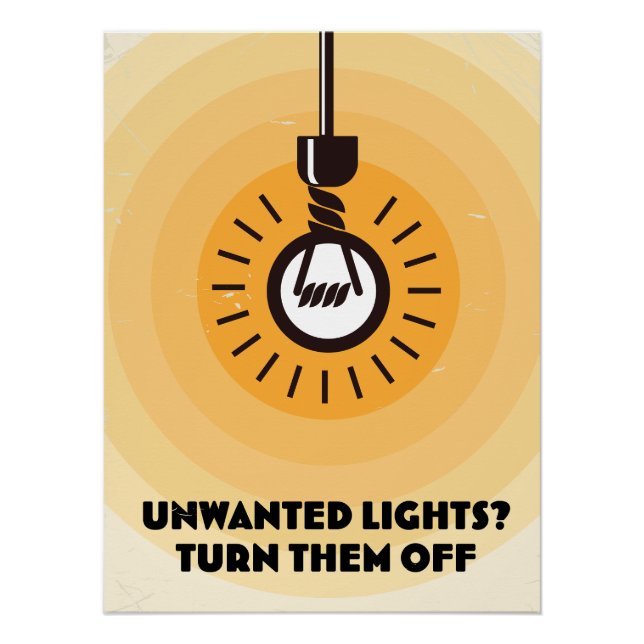 Ungewollte Lichter? Ausschalten Poster (Vorderseite)