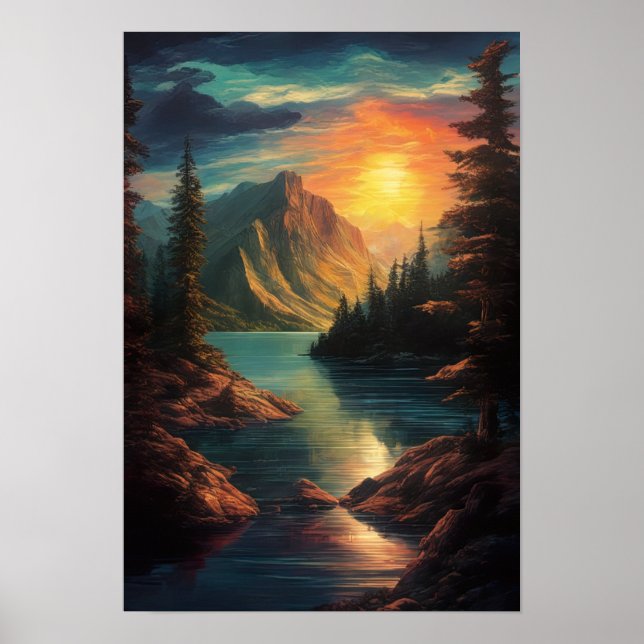 Ungezähmte Elegance, Sonnenuntergang Poster (Vorne)