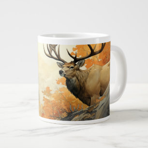 ungezähmter Splendor: Majestic Elk im Herbst Jumbo-Tasse