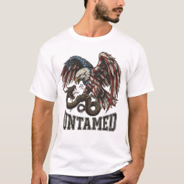 Ungezähmtes Patriotisches Adler-vs-Schlangen-Biker T-Shirt