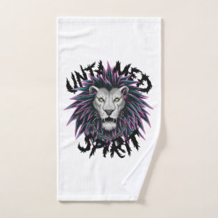 Ungezähmtes Spirit Punk Lion Design Handtuch