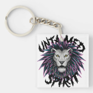 Ungezähmtes Spirit Punk Lion Design Schlüsselanhänger