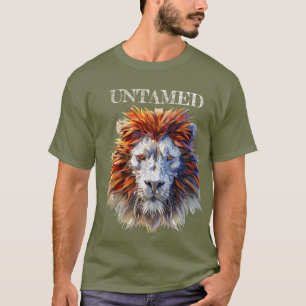 Ungezähmtes T-Shirt mit wilden Löwen