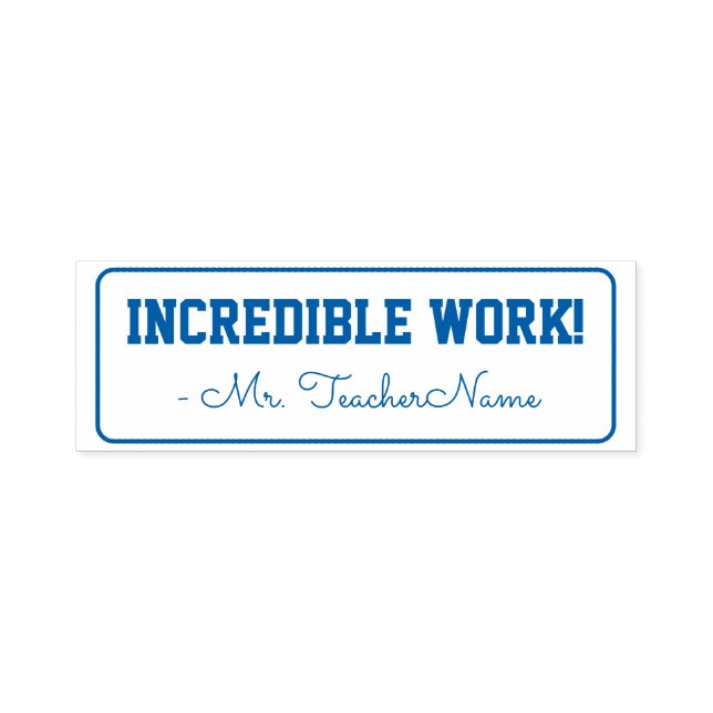"UNGLAUBLICH ARBEIT!" Erzieherin Rubber Briefmarke Permastempel (Design)