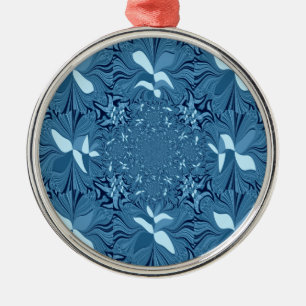 Unglaublich blau. ornament aus metall