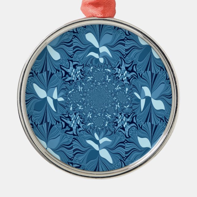 Unglaublich blau. ornament aus metall (Vorne)