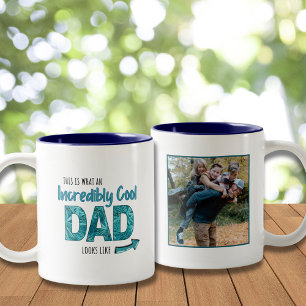 Unglaublich Cooler Vater - Dunkelblauer Vatertag F Zweifarbige Tasse