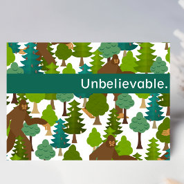 Unglaublich! Niedliches Bigfoot Woodland Dankeskarte