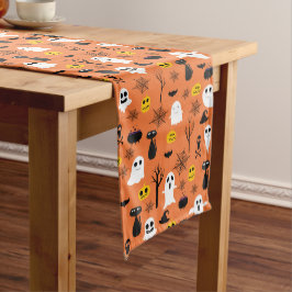 Unglaublich schöne Halloween-Symbole Großer Tischläufer
