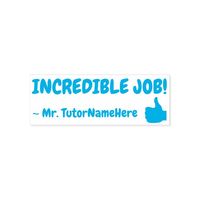 "UNGLAUBLICH!" Tutor-Feedback-Rubber-Briefmarke Permastempel (Design)