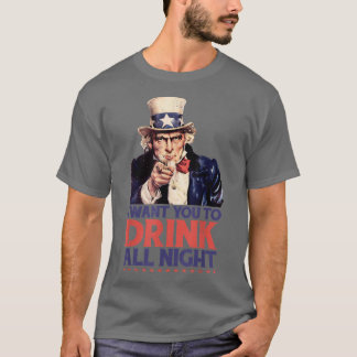 Unglaublich witzig 4. Juli Uncle Sam I Woll Sie tr T-Shirt