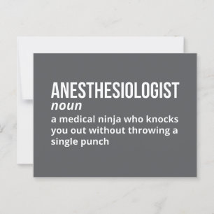 Unglaublich witzig Anästhesiologe Definition Postk Postkarte