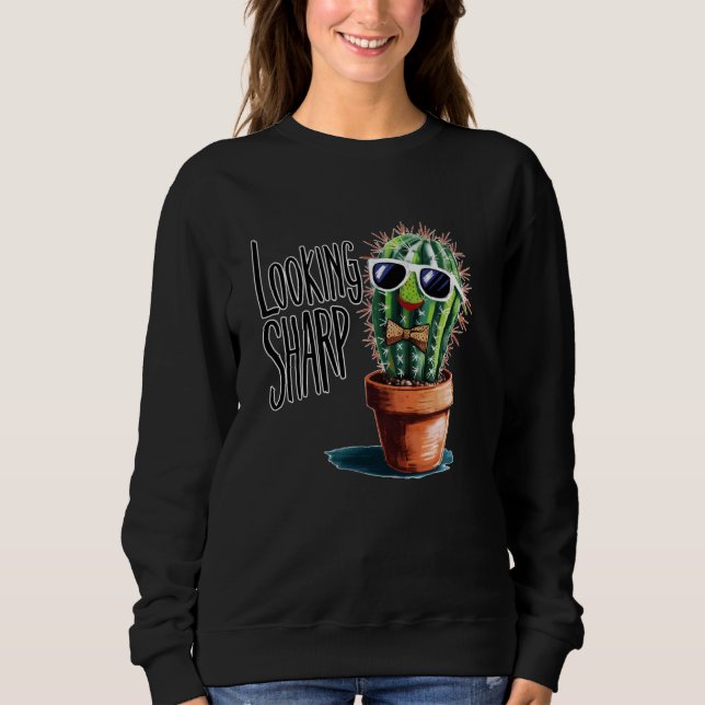 Unglaublich witzig Cactus succulent Graph Sweatshirt (Vorderseite)