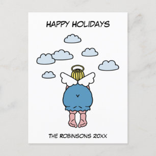 Unglaublich witzig Chubby Angel Spaß Happy Holiday Postkarte