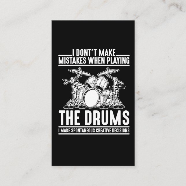 Unglaublich witzig Drummer Musiker Schlagzeug Drum Visitenkarte (Vorderseite)