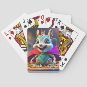 Unglaublich witzig Eichhörnchen Pizza Nuts Cards Spielkarten