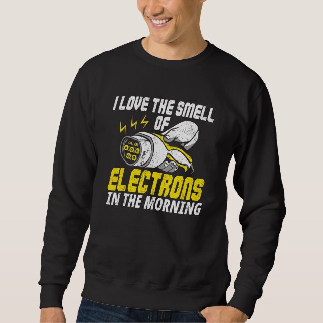 Unglaublich witzig Eigentümer eines Elektroautos Sweatshirt (Vorderseite)