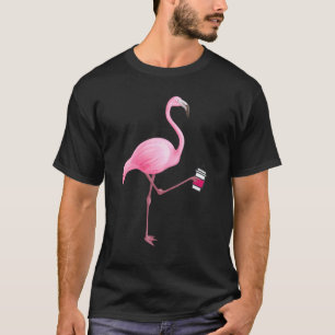 Unglaublich witzig Flamingos mit Coffes-Illustrati T-Shirt