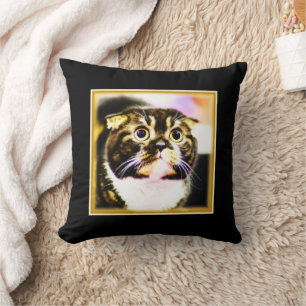 Unglaublich witzig Foto einer lustigen Katze. Jetz Kissen