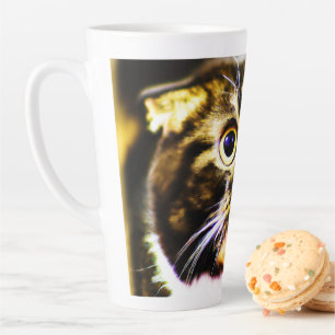 Unglaublich witzig Foto einer lustigen Katze. Jetz Milchtasse