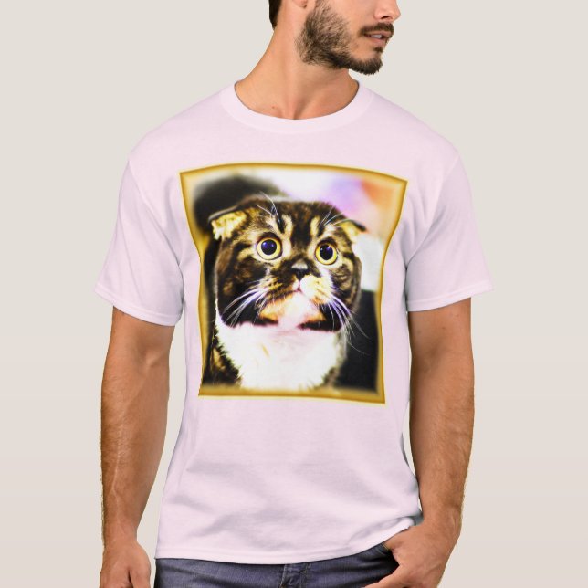 Unglaublich witzig Foto einer lustigen Katze. Jetz T-Shirt (Vorderseite)