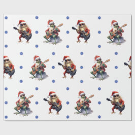 Unglaublich witzig Frosch Rock Band Weihnachten au Geschenkpapier