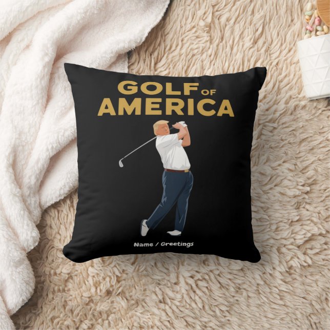 Unglaublich witzig Funny Golf in Amerika Meme Trum Kissen (Decke)